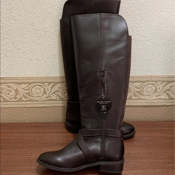 New INC Womens Fadora Leather Studded Riding Boots - Picture 3 of 10